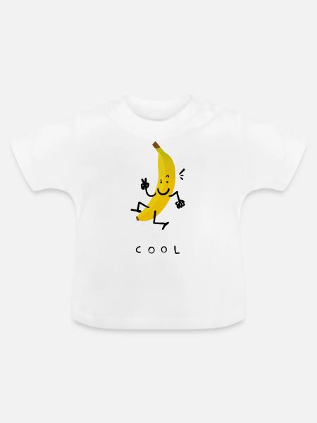 kühler Banana - Baby Bio-T-Shirt mit Rundhals - Weiß