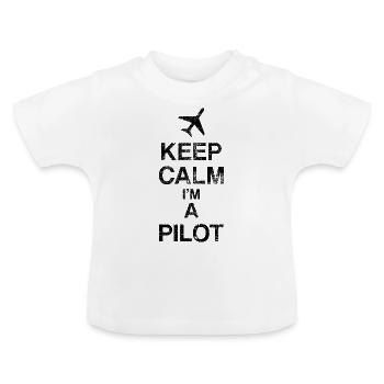 Pilot Pilotenschein Flugplatz Ultra Leicht - Baby Bio-T-Shirt mit Rundhals - Weiß - Vorne