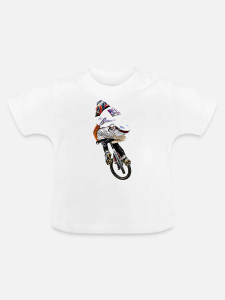 BMX - Baby Bio-T-Shirt mit Rundhals - Weiß