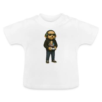 Gamer Scott - Finish him - Baby Bio-T-Shirt mit Rundhals - Weiß - Vorne