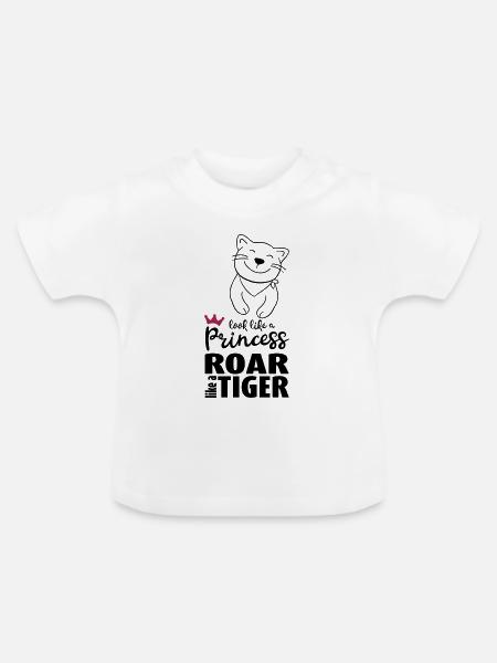 Stubentiger - Baby Bio-T-Shirt mit Rundhals - Weiß