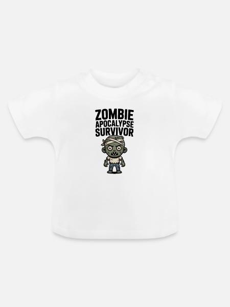 Zombie Apocalypse Überlebender - Baby Bio-T-Shirt mit Rundhals - Weiß
