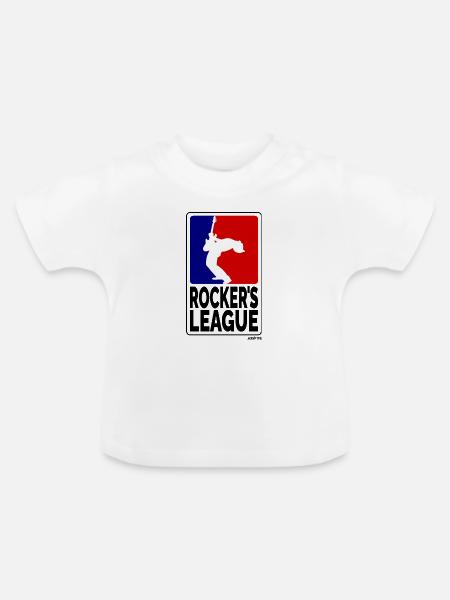 Rockers League, schwarz - Baby Bio-T-Shirt mit Rundhals - Weiß