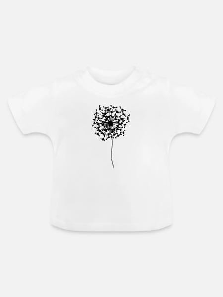 MARLA Puste-Bobby - by heavenlygoods DESIGN - Baby Bio-T-Shirt mit Rundhals - Weiß
