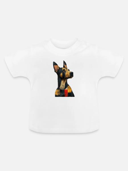 süßer Hund - Baby Bio-T-Shirt mit Rundhals - Weiß