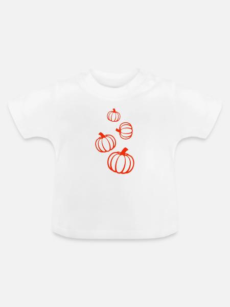 Kürbis Symbol - Baby Bio-T-Shirt mit Rundhals - Weiß