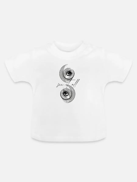 See it all - Baby Bio-T-Shirt mit Rundhals - Weiß