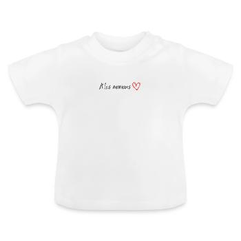 Mes mamans - Coeur - T-shirt bio col rond Bébé - blanc - Devant