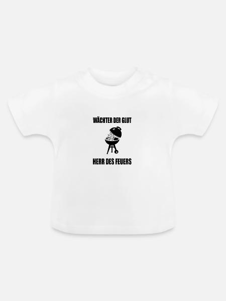 bbq - Baby Bio-T-Shirt mit Rundhals - Weiß