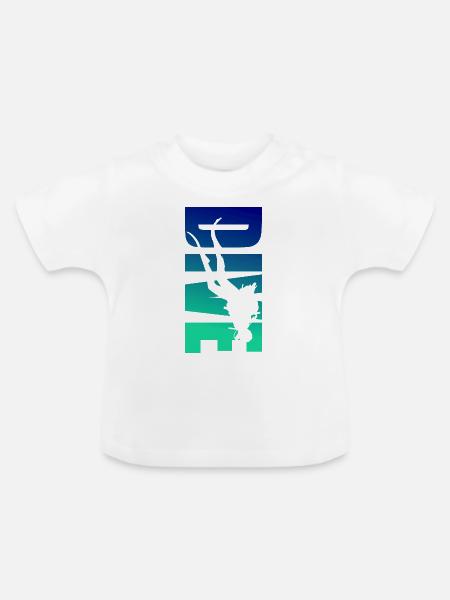 dive diver tauchen taucher - Baby Bio-T-Shirt mit Rundhals - Weiß