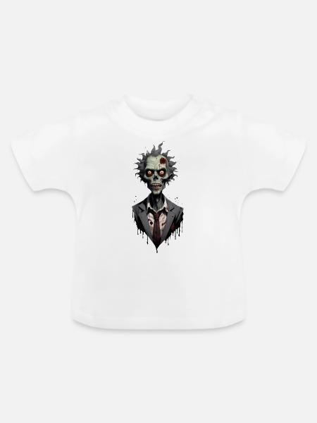 ZOMBIE im Kostüm 2 - Baby Bio-T-Shirt mit Rundhals - Weiß
