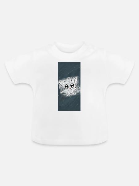 Fledermaus - Baby Bio-T-Shirt mit Rundhals - Weiß