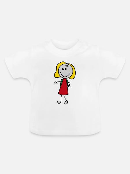 Mädchen - Baby Bio-T-Shirt mit Rundhals - Weiß