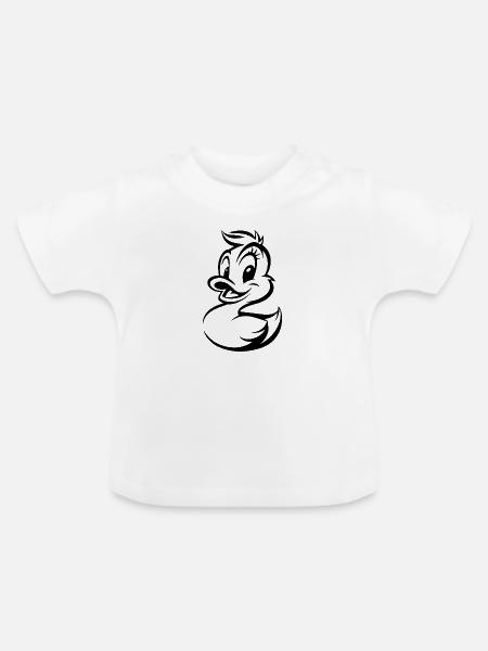 Ente Enten - Baby Bio-T-Shirt mit Rundhals - Weiß