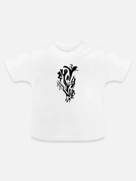 Sakura - Baby Bio-T-Shirt mit Rundhals - Weiß