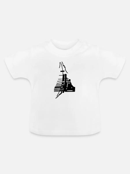 Sakura - Baby Bio-T-Shirt mit Rundhals - Weiß