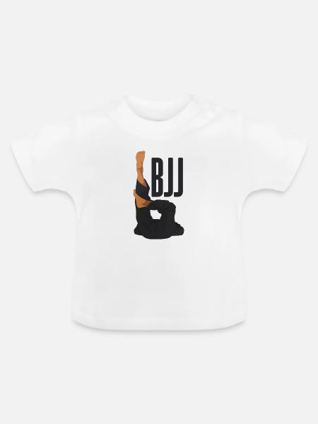 BJJ Techniques: Triangle - Baby Bio-T-Shirt mit Rundhals - Weiß