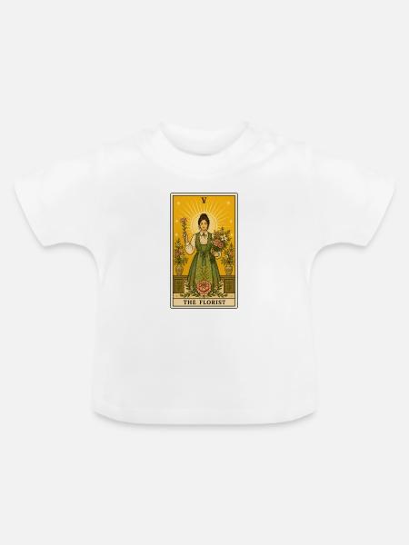 Floristin | Blumen Beruf Tarot - Baby Bio-T-Shirt mit Rundhals - Weiß