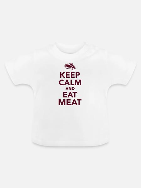 Fleisch - Baby Bio-T-Shirt mit Rundhals - Weiß