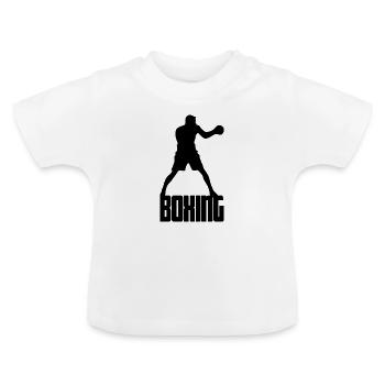 Boxen Boxer Kickboxen Kickboxer Kampfsport Sport - Baby Bio-T-Shirt mit Rundhals - Weiß - Vorne