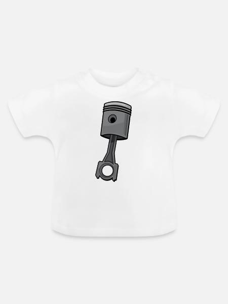 piston - Baby Bio-T-Shirt mit Rundhals - Weiß