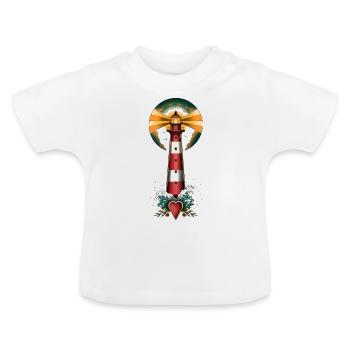 Phare - T-shirt bio col rond Bébé - blanc - Devant