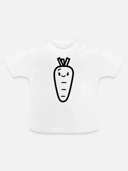 Karotte - Baby Bio-T-Shirt mit Rundhals - Weiß