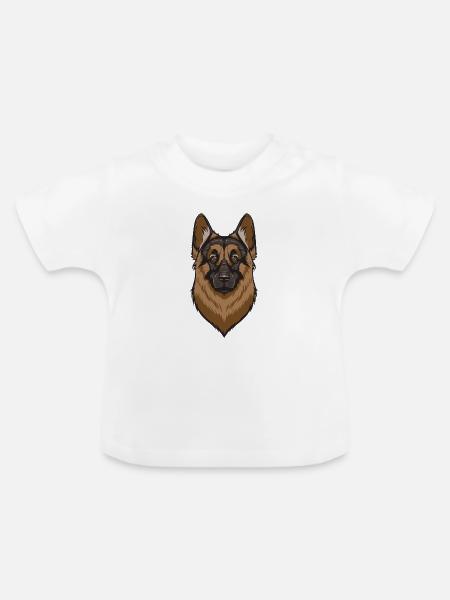 Deutscher Schäferhund - Baby Bio-T-Shirt mit Rundhals - Weiß