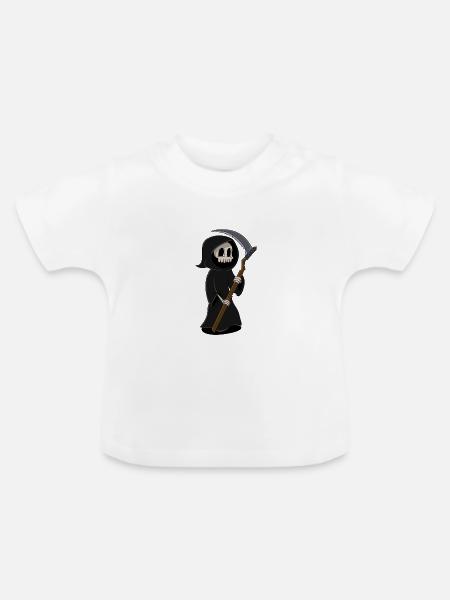 Skull - Baby Bio-T-Shirt mit Rundhals - Weiß