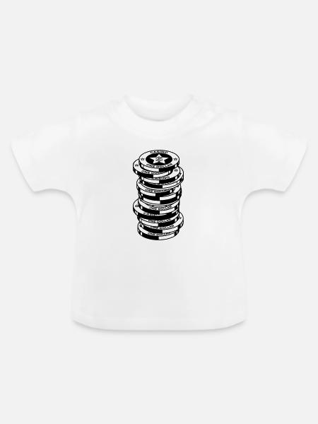 Kasino - Baby Bio-T-Shirt mit Rundhals - Weiß