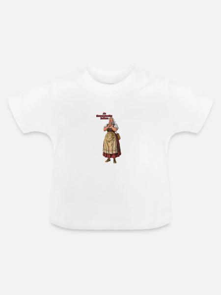 Dirndl Retro Jo Herrschaftszeiten - Baby Bio-T-Shirt mit Rundhals - Weiß