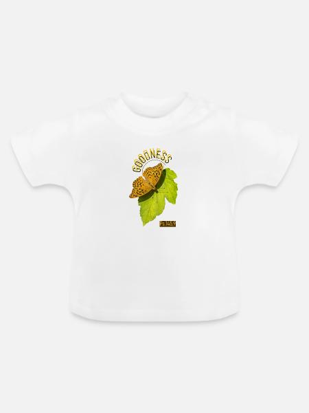 Goodness Butterfly - Baby Bio-T-Shirt mit Rundhals - Weiß