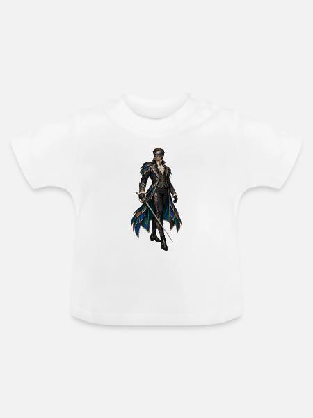 Federklingen-Marschall Fantasielook - Baby Bio-T-Shirt mit Rundhals - Weiß