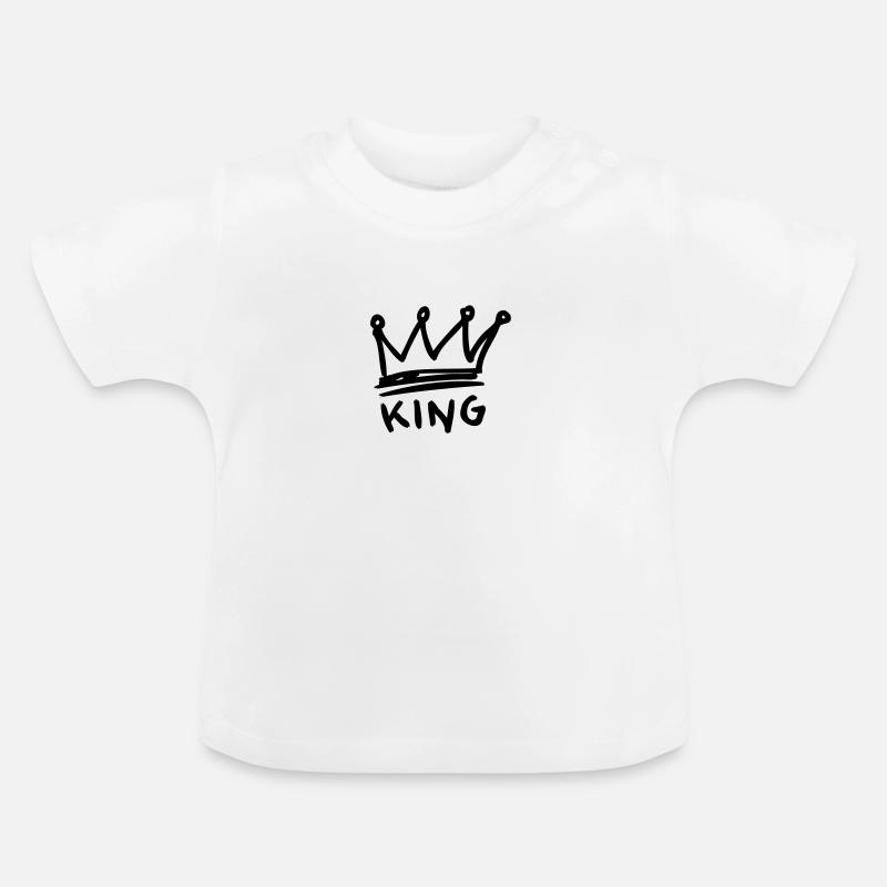 Roi - T-shirt bio col rond Bébé - blanc