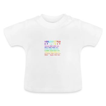 VISIBLE SPECTRUM OF LIGHT - Baby Organic T-Shirt with Round Neck - white - Front