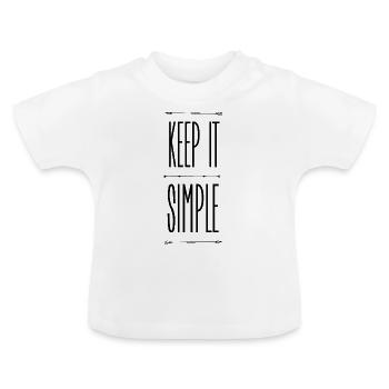 Keep it simple - Baby Bio-T-Shirt mit Rundhals - Weiß - Vorne