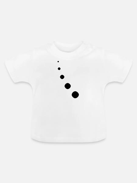 Punkte Dekor Bogen - Baby Bio-T-Shirt mit Rundhals - Weiß