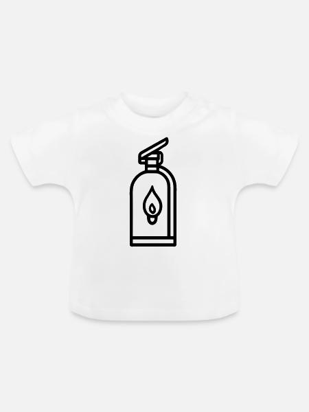 Feuerlöscher - Baby Bio-T-Shirt mit Rundhals - Weiß