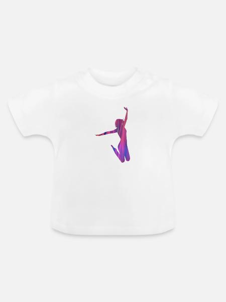 sprung,tan,tänzerin,graffiti,pink,rosa - Baby Bio-T-Shirt mit Rundhals - Weiß