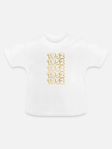 Geboren 1952 - Baby Bio-T-Shirt mit Rundhals - Weiß
