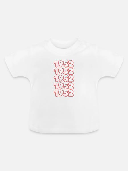Geburtsjahr 1952 - Baby Bio-T-Shirt mit Rundhals - Weiß