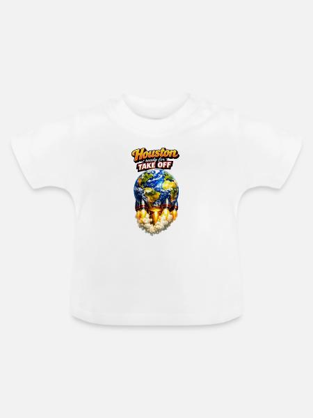 Houston-Start: World Missiles - Baby Bio-T-Shirt mit Rundhals - Weiß
