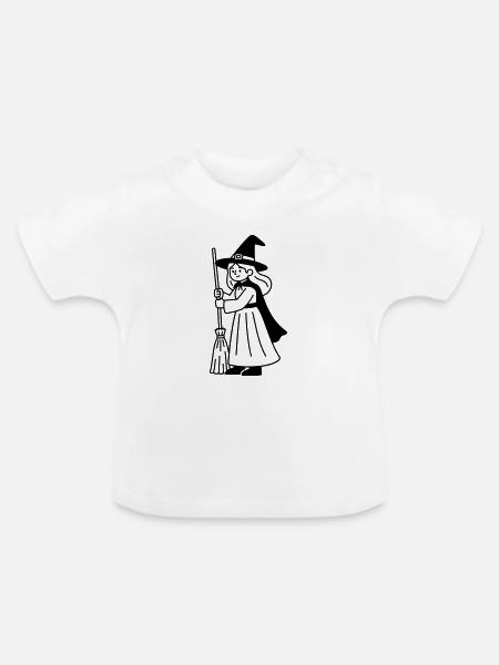 Hexe - Baby Bio-T-Shirt mit Rundhals - Weiß