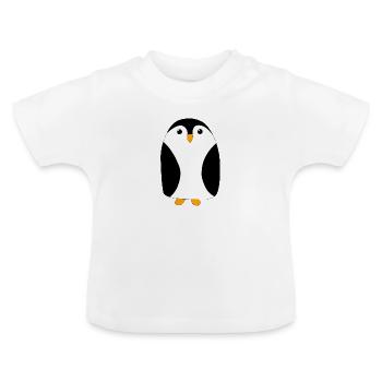 Cute little penguin - Baby Organic T-Shirt with Round Neck - white - Front