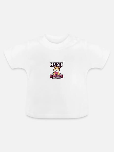 Meerschweinchen - Baby Bio-T-Shirt mit Rundhals - Weiß