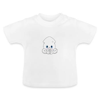 Maki le calmar - T-shirt bio col rond Bébé - blanc - Devant