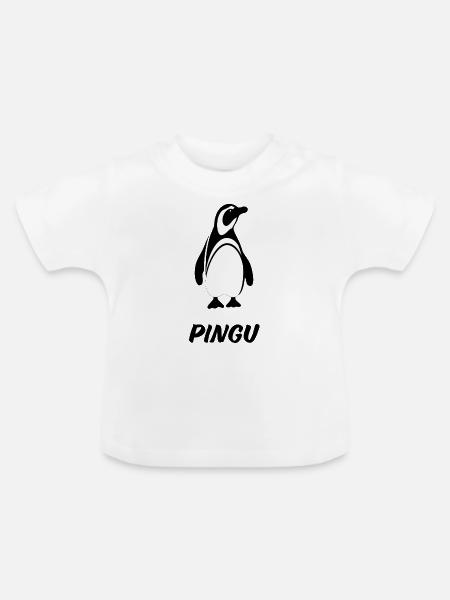 Pingu - Baby Bio-T-Shirt mit Rundhals - Weiß