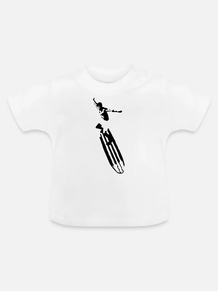 surfer - Baby Bio-T-Shirt mit Rundhals - Weiß