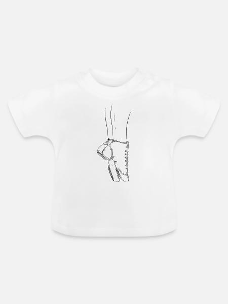 Gardestiefel schwarz | Black & White Collection - Baby Bio-T-Shirt mit Rundhals - Weiß
