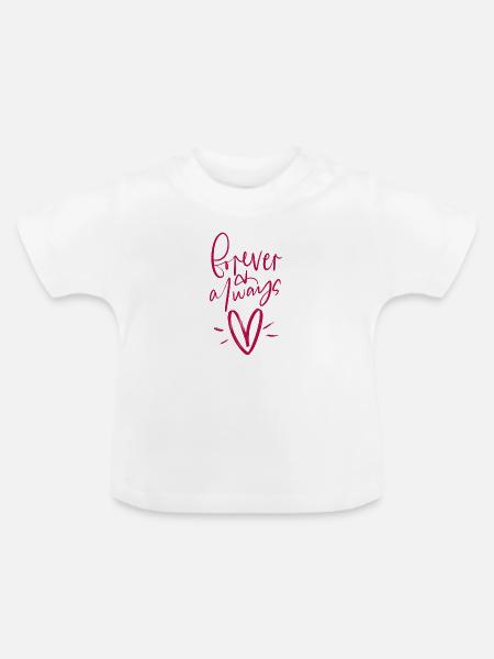 Ich liebe dich - Baby Bio-T-Shirt mit Rundhals - Weiß